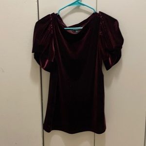NWOT Ralph lauren Maroon velvet top